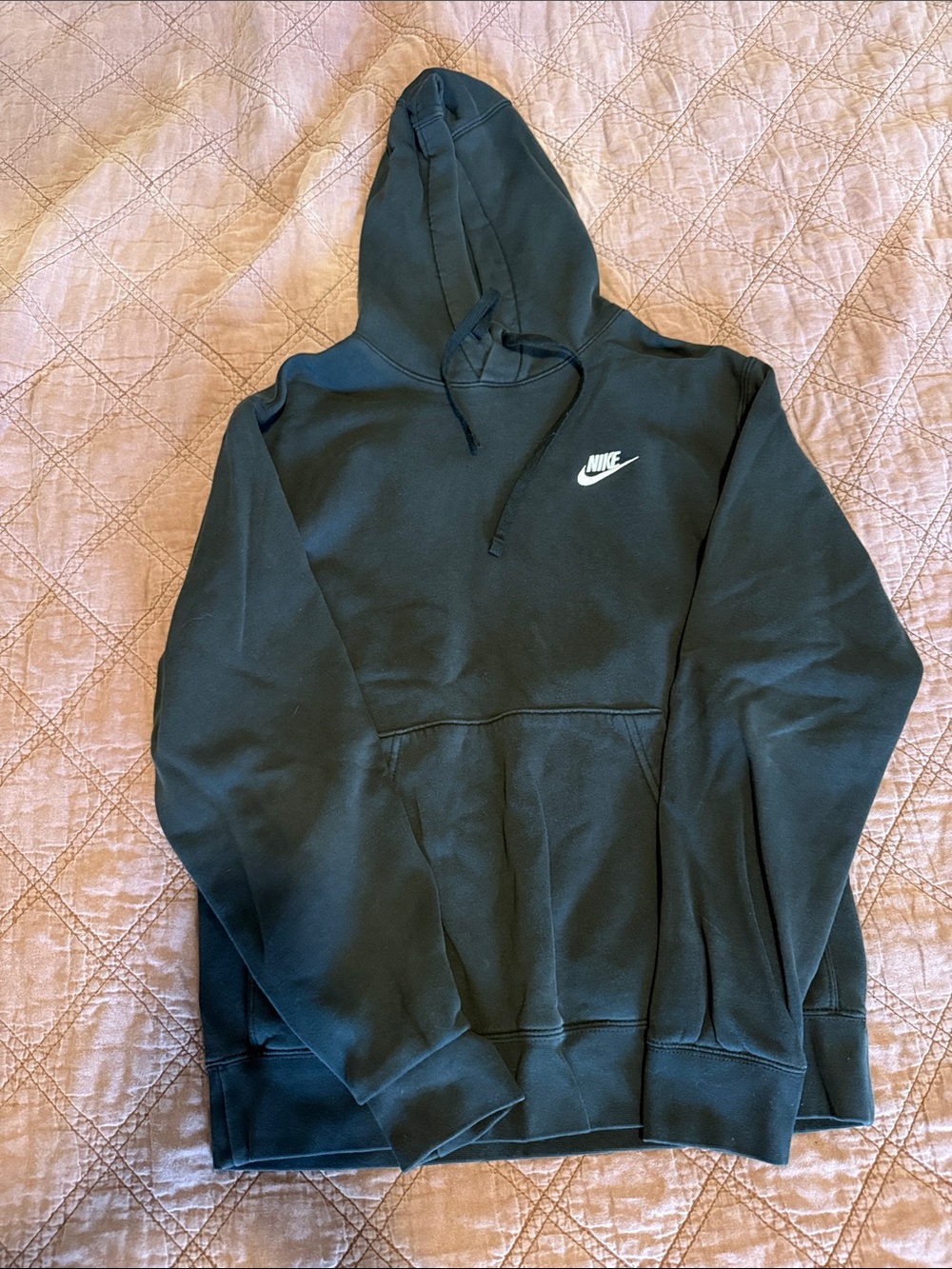 Nike Black Hoodie with White Swoosh Logo